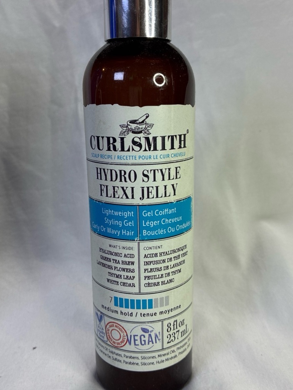 Curlsmith Hydro Style Flexi Jelly Lightweight Styling Gel – Blue